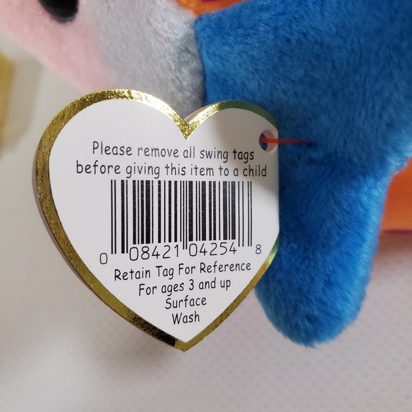 Ty Beanie Baby Lips The Fish 1999 Retired With Multiple Tag Errors 5th Gen - Picture 5 of 7